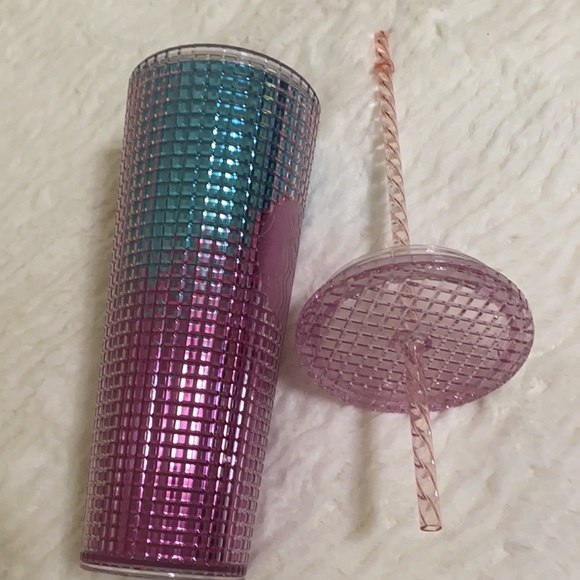 Starbucks Summer Blue/Pink Grid Tumbler - Picture 7 of 9